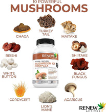 Load image into Gallery viewer, Renew Actives Mushroom Complex Supplement 10X with Reishi
