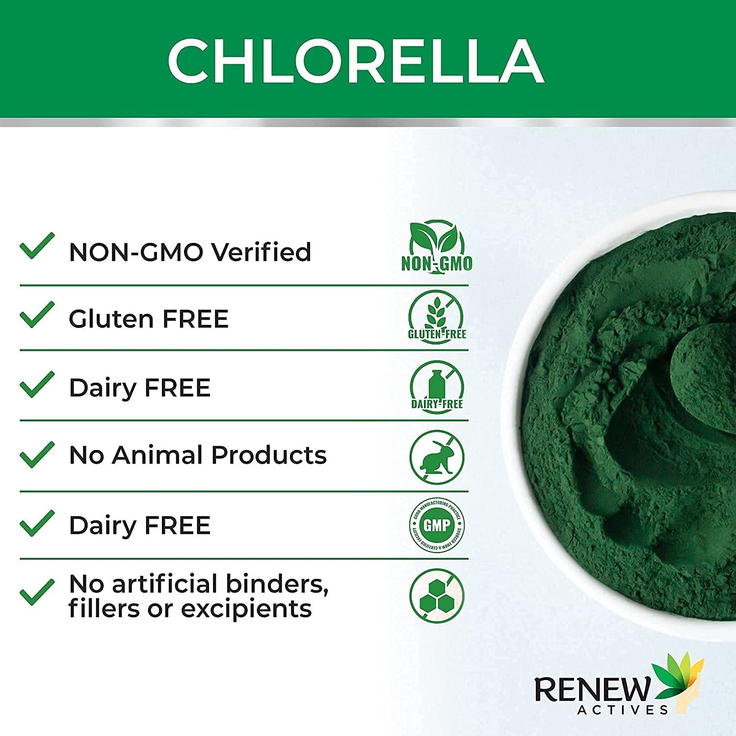 Renew Actives Chlorella Broken Cell Wall Algae 100mg