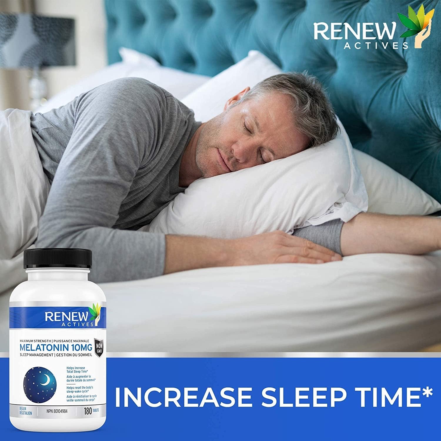 Renew Actives Melatonin 10mg – Sleep Aid Dietary Supplement