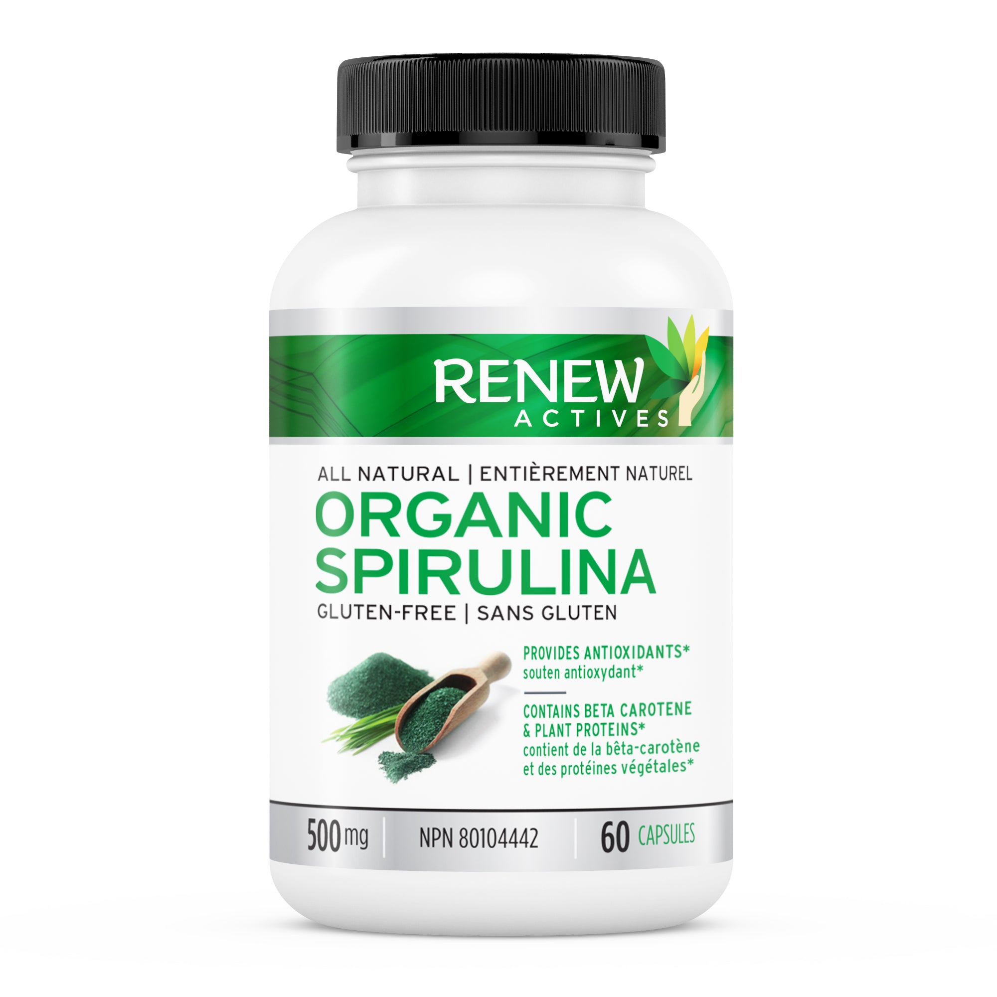 Renew Actives Spirulina Tablets – 60 Capsules 500mg